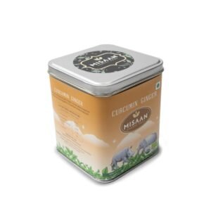 MISAAN Curcumin Ginger, Green Tea With Ginger And Turmeric Organic And Natural Tea, (20 Pyramid Tea Bags)