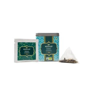 MISAAN Herbal Exotica Green Tea With Ginger,Tulsi,Fennel and LemonGrass Pure and Organic Tea (20 Pyramid Tea Bags)